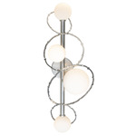 Olympus Bathroom Vanity Light - Sterling / Opal