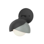 Brooklyn Double Shade Wall Sconce - Black / Vintage Platinum
