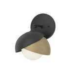 Brooklyn Double Shade Wall Sconce - Black / Soft Gold