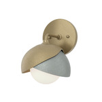Brooklyn Double Shade Wall Sconce - Soft Gold / Vintage Platinum