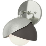 Brooklyn Double Shade Wall Sconce - Sterling / Oil Rubbed Bronze