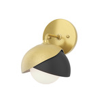 Brooklyn Double Shade Wall Sconce - Modern Brass / Black