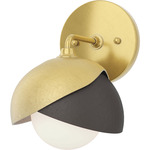 Brooklyn Double Shade Wall Sconce - Modern Brass / Oil Rubbed Bronze