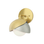 Brooklyn Double Shade Wall Sconce - Modern Brass / Sterling