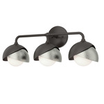 Brooklyn Double Shade Bathroom Vanity Light - Oil Rubbed Bronze / Sterling
