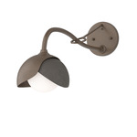 Brooklyn Double Shade Long Arm Wall Sconce - Bronze / Dark Smoke