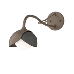 Brooklyn Double Shade Long Arm Wall Sconce - Bronze / Natural Iron