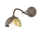 Brooklyn Double Shade Long Arm Wall Sconce - Bronze / Modern Brass