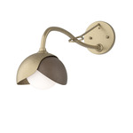 Brooklyn Double Shade Long Arm Wall Sconce - Soft Gold / Bronze