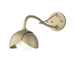 Brooklyn Double Shade Long Arm Wall Sconce - Soft Gold / Soft Gold