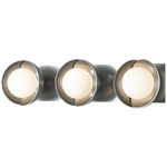 Brooklyn Double Shade Straight Bathroom Vanity Light - Sterling / Sterling