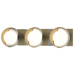 Brooklyn Double Shade Straight Bathroom Vanity Light - Sterling / Modern Brass