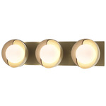 Brooklyn Double Shade Straight Bathroom Vanity Light - Modern Brass / Soft Gold