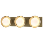 Brooklyn Double Shade Straight Bathroom Vanity Light - Modern Brass / Modern Brass