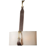 Saratoga Wall Sconce - Antique Brass / Natural Anna