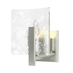 Arc Wall Sconce - Sterling / White Swirl