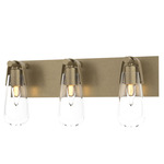 Eos Bathroom Vanity Light - Soft Gold / Clear