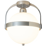 Atlas Semi Flush Ceiling Light - Sterling / Opal