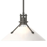 Henry Glass Pendant - Natural Iron / Frosted