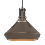 Henry Mini Chamfer Pendant - Dark Smoke / Bronze