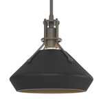 Henry Mini Chamfer Pendant - Dark Smoke / Black