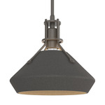 Henry Mini Chamfer Pendant - Dark Smoke / Natural Iron