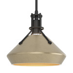 Henry Mini Chamfer Pendant - Black / Soft Gold