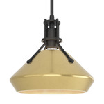 Henry Mini Chamfer Pendant - Black / Modern Brass