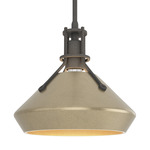 Henry Mini Chamfer Pendant - Natural Iron / Soft Gold