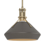 Henry Mini Chamfer Pendant - Soft Gold / Dark Smoke