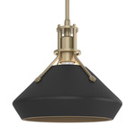 Henry Mini Chamfer Pendant - Soft Gold / Black