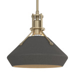 Henry Mini Chamfer Pendant - Soft Gold / Natural Iron