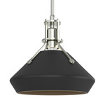 Henry Mini Chamfer Pendant - Sterling / Black