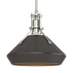 Henry Mini Chamfer Pendant - Sterling / Oil Rubbed Bronze