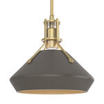 Henry Mini Chamfer Pendant - Modern Brass / Dark Smoke