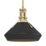 Henry Mini Chamfer Pendant - Modern Brass / Black