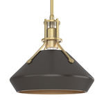 Henry Mini Chamfer Pendant - Modern Brass / Oil Rubbed Bronze