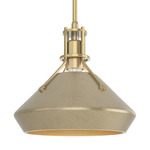 Henry Mini Chamfer Pendant - Modern Brass / Vintage Platinum