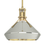 Henry Mini Chamfer Pendant - Modern Brass / Sterling