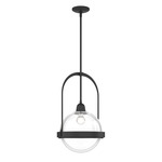 Atlas Globe Pendant - Black / Clear