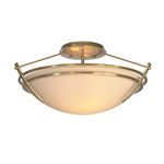 Presidio Tryne Small Semi Flush Ceiling Mount - Modern Brass / Sand