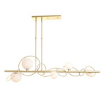 Olympus Linear Pendant - Modern Brass / Opal