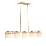 Arc Ellipse Linear Pendant - Modern Brass / Opal