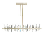 Solitude Large Linear Pendant - Modern Brass / Crystal