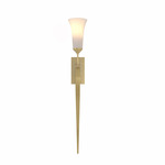 Sweeping Taper Wall Sconce - Modern Brass / Opal