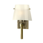 Beacon Hall Glass Cone Wall Sconce - Modern Brass / Ivory Art