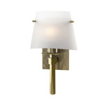 Beacon Hall Glass Cone Wall Sconce - Modern Brass / Opal