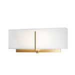 Exos Square Wall Sconce - Modern Brass / Natural Anna