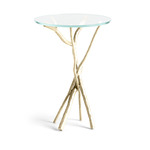 Brindille Accent Table - Modern Brass / Clear