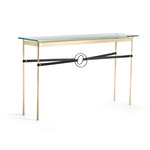 Equus Console Table - Modern Brass / Natural Iron